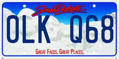 SD license plate 0LKQ68