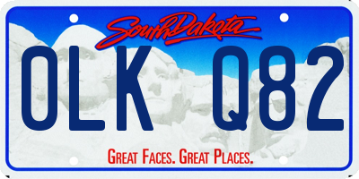 SD license plate 0LKQ82