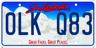 SD license plate 0LKQ83