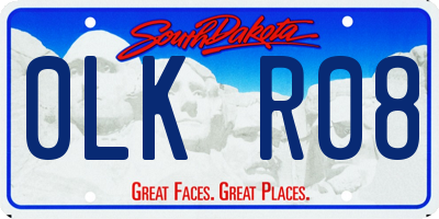 SD license plate 0LKR08