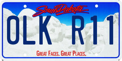 SD license plate 0LKR11