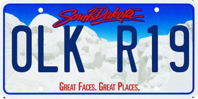 SD license plate 0LKR19