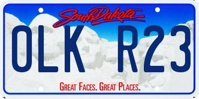 SD license plate 0LKR23