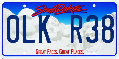 SD license plate 0LKR38