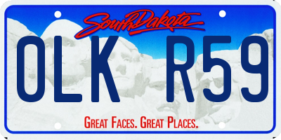 SD license plate 0LKR59