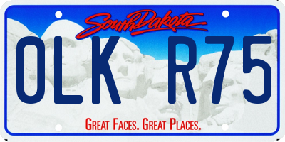 SD license plate 0LKR75