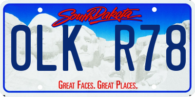 SD license plate 0LKR78