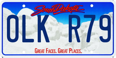 SD license plate 0LKR79