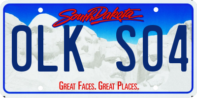 SD license plate 0LKS04