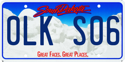 SD license plate 0LKS06