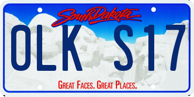 SD license plate 0LKS17