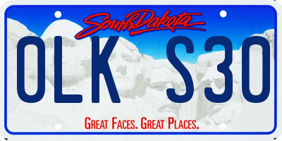 SD license plate 0LKS30