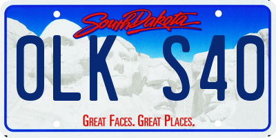 SD license plate 0LKS40
