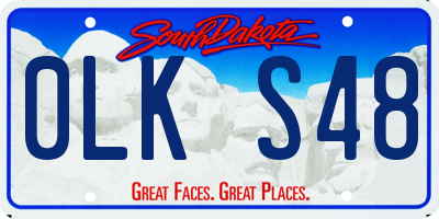 SD license plate 0LKS48