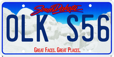 SD license plate 0LKS56