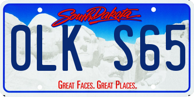 SD license plate 0LKS65