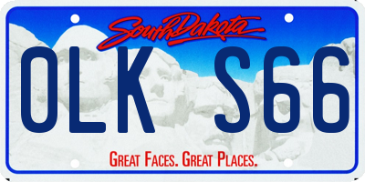 SD license plate 0LKS66