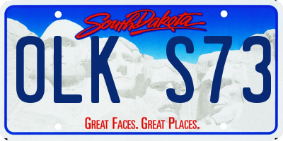 SD license plate 0LKS73