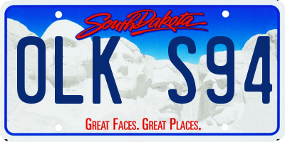 SD license plate 0LKS94