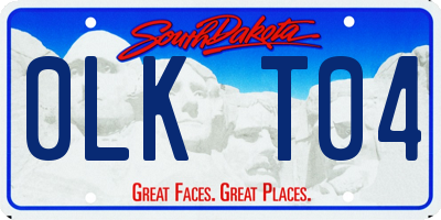 SD license plate 0LKT04