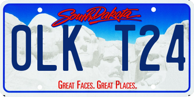 SD license plate 0LKT24