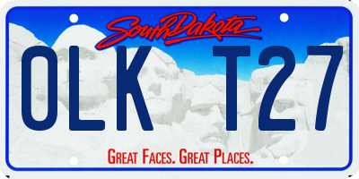 SD license plate 0LKT27