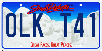 SD license plate 0LKT41