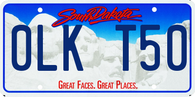 SD license plate 0LKT50