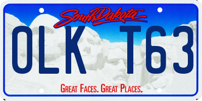 SD license plate 0LKT63