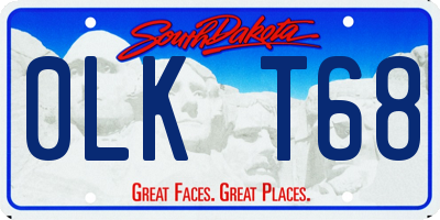SD license plate 0LKT68