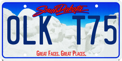 SD license plate 0LKT75