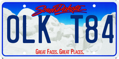 SD license plate 0LKT84
