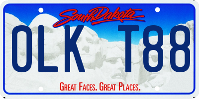 SD license plate 0LKT88