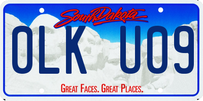 SD license plate 0LKU09
