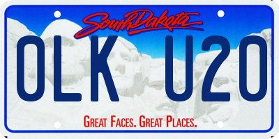 SD license plate 0LKU20