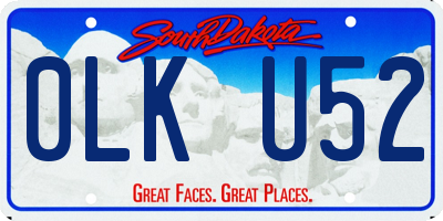 SD license plate 0LKU52