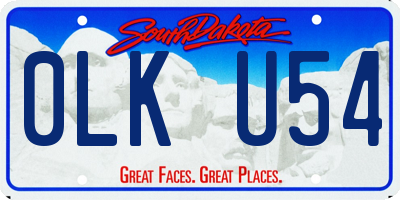 SD license plate 0LKU54
