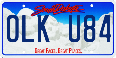 SD license plate 0LKU84