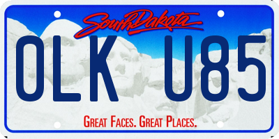 SD license plate 0LKU85