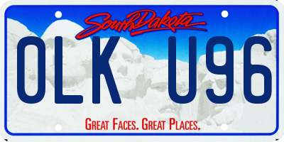 SD license plate 0LKU96