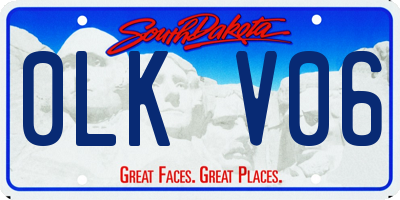 SD license plate 0LKV06