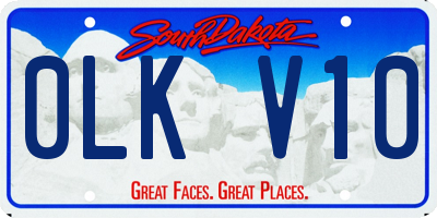 SD license plate 0LKV10