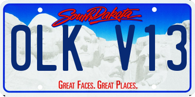 SD license plate 0LKV13