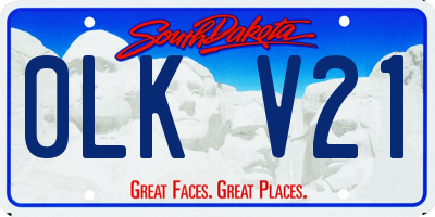 SD license plate 0LKV21