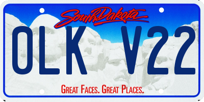 SD license plate 0LKV22