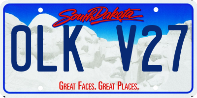 SD license plate 0LKV27