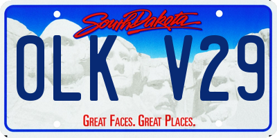 SD license plate 0LKV29