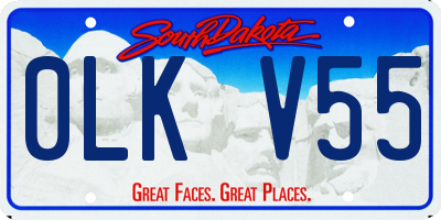 SD license plate 0LKV55