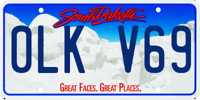 SD license plate 0LKV69