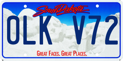 SD license plate 0LKV72